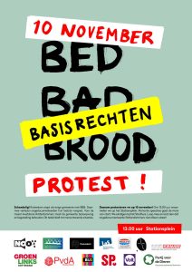 bed-bad-brood, protest, Rotterdam